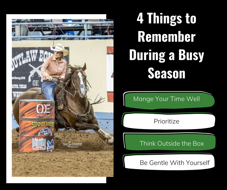 4-things-to-remember-when-caring-for-horses-during-a-busy-season-with-image-of-ali-armstrong-barrel-racing